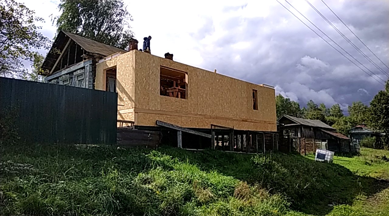 Anbau nach individuellem Projekt, Dorf Koshcheeva