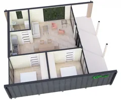 Chalet 65.2 projesi, 3D plan görünümü