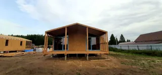 Haus 100 m², Projekt „Barnhouse 76.1“, Dorf Smirnovo: fertiges Haus
