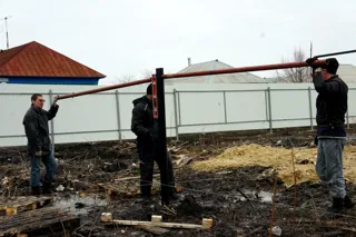 Haus nach Projekt „Metschta pl.1“, Saratov: Fundament und Grundrahmen