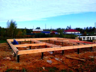 House based on the “Salzburg” design, Karmanovo village: foundation and sill strapping
