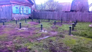 Haus nach Projekt „Amelija“, Dorf Abdrakhmanovo: Fundament und Grundrahmen