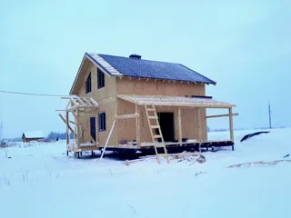 Haus nach Projekt „Sefir“, Dorf Zubino: Wandmontage