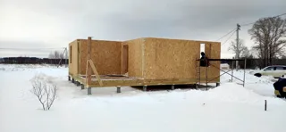 Haus 72,5 m² nach individuellem Projekt, Shuya: Wandmontage