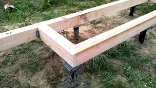 House built to a custom design, Zhukovo village: foundation and sill strapping