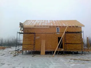 173 m² house built to a custom design, Rodniki: wall assembly