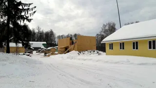 Haus nach Projekt „Minihotel“, Gebiet Iwanowo: Wandmontage