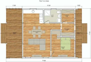 Haus nach Projekt „Barnhouse 65“, Dorf Kryukovo: Projektgrundriss