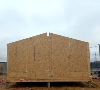 Haus 54 m² nach individuellem Projekt, Dorf Leonovo: Wandmontage