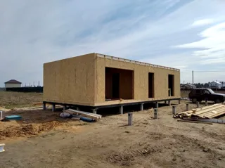 Haus nach Projekt „Mistika - K2.5“, Dorf Zdekhovo: Wandmontage