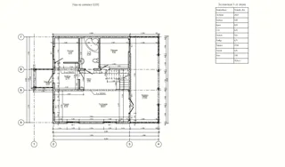 Haus nach Projekt „Dilischans 8x9“, Region Wologda: Projektgrundriss