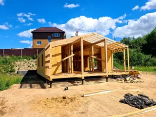 Haus nach Projekt „Barnhouse 76.1“, Cottage-Siedlung „Usadba“: Wandmontage