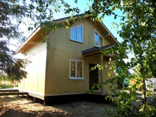 House, “Briz” design, Ivanovo Region: facade finishing