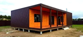 Haus nach Projekt „HiTech 91“, Dorf Zabore: Fertiges Haus