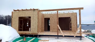Haus 48 m², individuelles Projekt, Siedlung „Nowoe Jusupowo“: Wandmontage