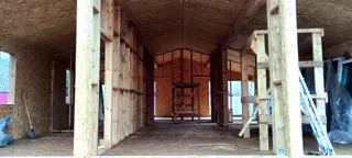 House, “Barnhouse 110” design, Moscow Region: interior partitions