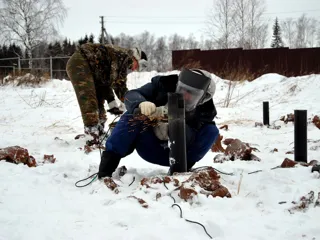 Haus nach Projekt „Radoniza“, Dorf Kadnikovo: Fundament und Grundrahmen