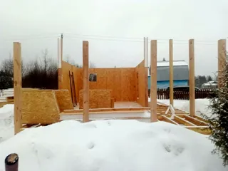 55 m² ev, özel proje, “Ivanovets” SNT: duvar montajı