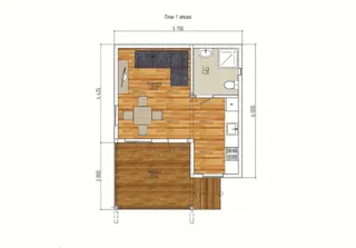 30 m² house, “Nezhnost 4” design, Yaroslavl Region: design floor plan