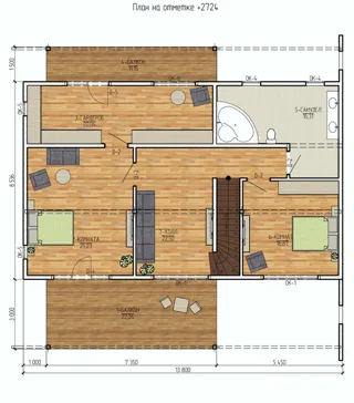 Haus nach Projekt „Palermo“, Region Jaroslawl: Projektgrundriss