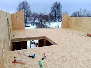Haus 163,5 m² nach Projekt „Jessentuki 8x9“, Dorf Ivantsevo: Obergeschoss und Dachgeschoss