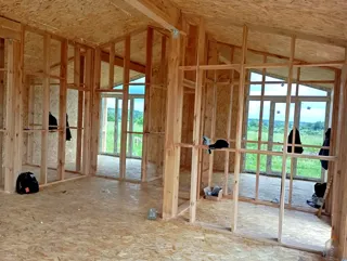 “Barnhouse 76” projeli ev, Kostroma bölgesi: iç bölme duvarları