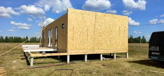 Haus 102 m², Projekt „Mistika - D“, Dorf Khrabrovo: Wandmontage