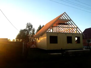 House, “Vanessa” design, Koloksha settlement: roofing