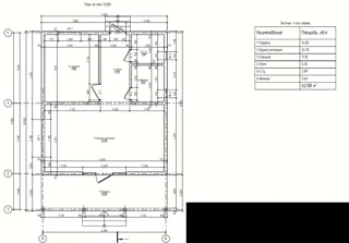 Haus nach individuellem Entwurf, Gartengemeinschaft SNT „Kooperator-1“: Grundriss des Projekts