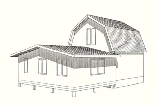 Anbau nach individuellem Entwurf, Gebiet Kostroma: Grundriss des Projekts
