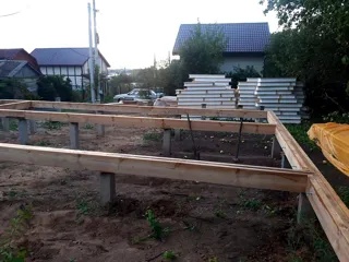 Haus 138 m² nach individuellem Projekt, Kostroma: Fundament und Grundrahmen