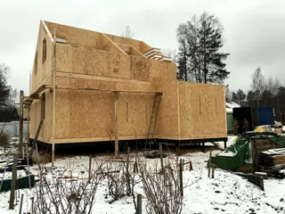 Haus nach Projekt „Amulet“, Dorf Agalatovo: Fertiges Haus