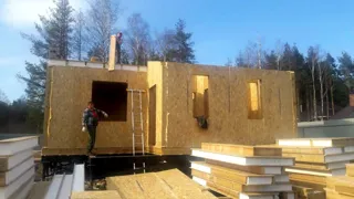 Haus nach Projekt „Orléans“, Gebiet Moskau: Wandmontage