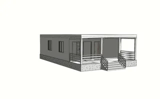 86,7 m² house built to a custom design, Shuya: design rendering