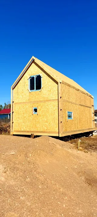 Haus 99,5 m², Projekt „Barnhouse Otrazhenie“, Region Leningrad: Wandmontage