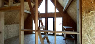 House built to a custom design, Pavlikovo village: interior partitions