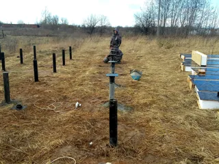 Haus nach individuellem Projekt, Dorf Barskoe-Tatarovo: Fundament und Grundrahmen