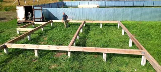Haus nach Projekt „Sefir“, Kineshma: Fundament und Grundrahmen