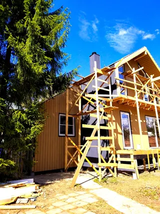 Haus, individuelles Projekt, Stadtkreis Dorf Zhedochi Naro-Fominskiy: fertiges Haus