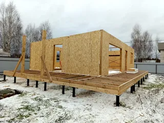 Haus nach individuellem Entwurf, Gebiet Iwanowo: Wandmontage