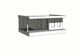 Haus 44,5 m² nach individuellem Projekt, Dorf Ignatovo: Projektvisualisierung
