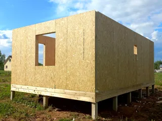 Haus 45 m², Projekt „Vivat 2.8“, Siedlung Nekrasovskoe: Wandmontage