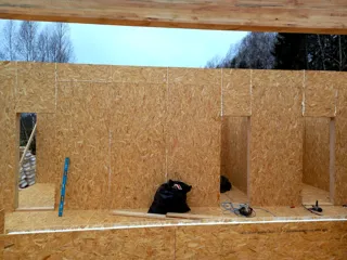 Haus nach Projekt „Barnhouse 110“, Dorf Syanovo-2: Wandmontage