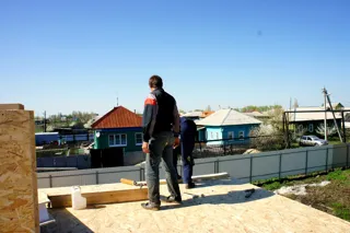 Haus nach Projekt „Metschta pl.1“, Saratov: Wandmontage