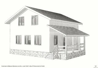 Haus nach individuellem Entwurf, Dorf Telyatevo: Projektvisualisierung