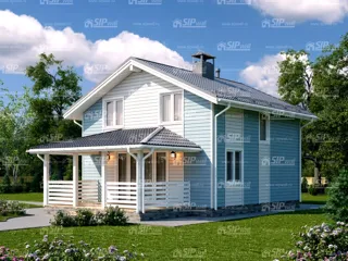 147 m² ev, “Yesentuki 8x8” projesi, Kalachevo köyü: proje görselleştirmesi