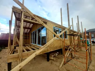 Haus 100 m² nach Projekt „Barnhouse 76.1“, Gebiet Moskau: Dach