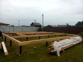 Haus 188 m² nach individuellem Projekt, Dorf Ivanovskoe: Fundament und Grundrahmen