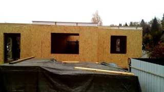 Haus nach Projekt „William 192“, Dorf Timonovo: Wandmontage