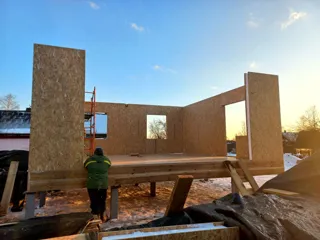 85 m² house built to a custom design, Rybinsk: wall assembly